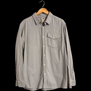 The North Face Men's Casual Gray lightweight Flannel Button Down Shirt Size XL